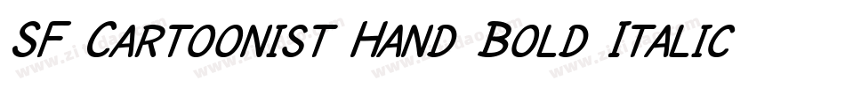 SF Cartoonist Hand Bold Italic字体转换